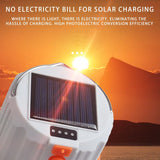 Solar Rechargeable LED Emergency Light Portable Camping Lantern Lam...