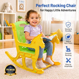 Kids Plastic Horse Rocking Chair, Baby Rocker Seat with Backrest