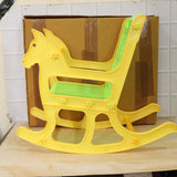Kids Plastic Horse Rocking Chair, Baby Rocker Seat with Backrest