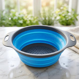 Foldable Silicone Strainer – Space-Saving Kitchen Drainer with Handles
