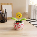Solar Dancing Flower Toy with Pot for Car Dashboard and Desk Decor