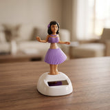Solar Powered Dancing Hula Doll Bobble Toy for Car Dashboard Decor