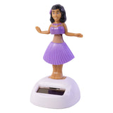 Solar Powered Dancing Hula Doll Bobble Toy for Car Dashboard Decor