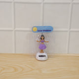Solar Powered Dancing Hula Doll Bobble Toy for Car Dashboard Decor