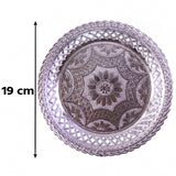 Decorative Silver Serving Tray – Elegant Round Floral Design