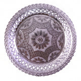 Decorative Silver Serving Tray – Elegant Round Floral Design