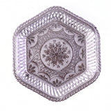 Decorative Silver Serving Tray – Traditional Embossed Floral Design