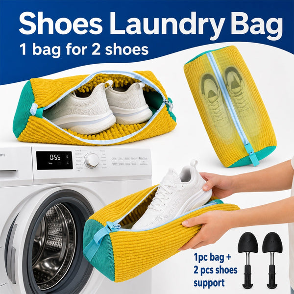 Shoe Laundry Wash Bag with 2 Shoe Support for Washing Machine