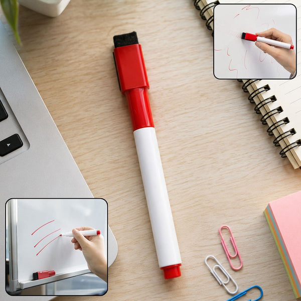 Whiteboard Marker – 2-in-1 Design with Eraser Cap for Clear Writing