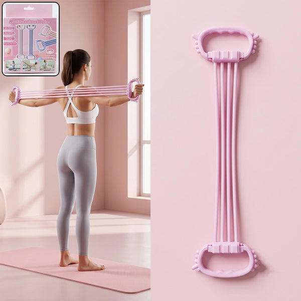 Multifunctional Chest Expander Puller 3 Tube Resistance Band for Home Gym