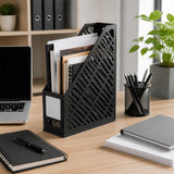 Plastic Vertical File Holder Stand – Keeps Desk Organized and Clutter-Free