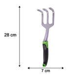 3 Prong Garden Hand Cultivator Fork Stainless Steel Tool Ergonomic Handle