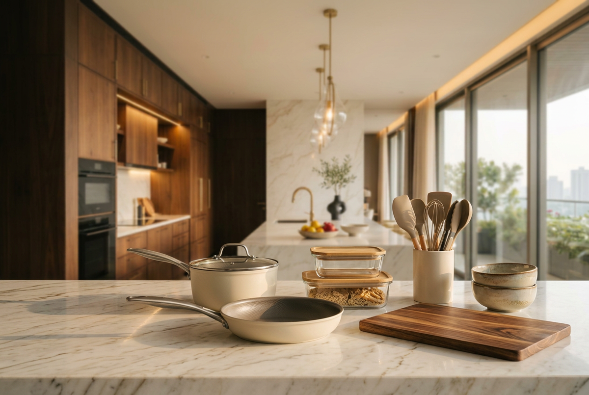 Kitchen products highlighted in a luxury kitchen