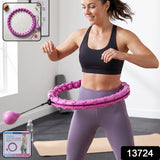 Smart Fitness Hula Hoop with Weighted Ball Detachable Waist Exerciser