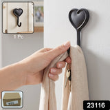 Heavy Duty Self Adhesive Wall Hook Heart Shape Key and Scarf Hanger