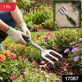 3 Prong Garden Hand Cultivator Fork Stainless Steel Tool Ergonomic Handle