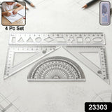 Student Geometry Ruler Set – Accurate 20cm Drawing Tools
