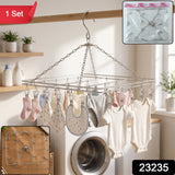 Stainless Steel Square Multi Clip Drying Hanger for Socks, Baby Clothes