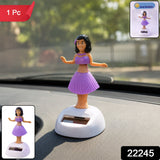 Solar Powered Dancing Hula Doll Bobble Toy for Car Dashboard Decor