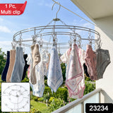 Stainless Steel Round Multi Clip Drying Hanger for Socks and Underwear