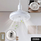 Remote Control Ceiling Fan with Light, E27 Socket LED Lamp Fan for Home