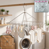 Stainless Steel Square Multi Clip Drying Hanger for Socks, Baby Clothes