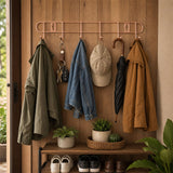 Wall Mounted Hook Rack – Space Saving & Stylish Rose Gold Finish